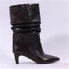 Una Healy Sensitivity Ruffled Mid Boot - Brown Snake